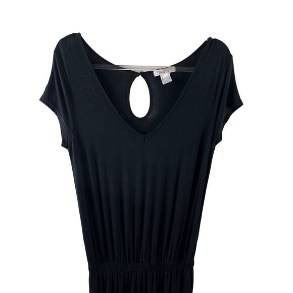 Lascana for Venus Black Short Sleeve Jumpsuit Small Viscose Stretch Pockets - Picture 2 of 10